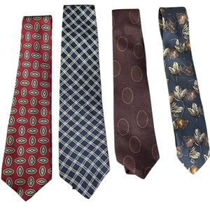 EUC 100% Silk Ties 4 Quantity